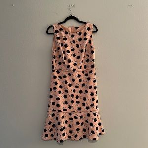 Ann Taylor Size 6 Pink and Black Sleeveless Dress